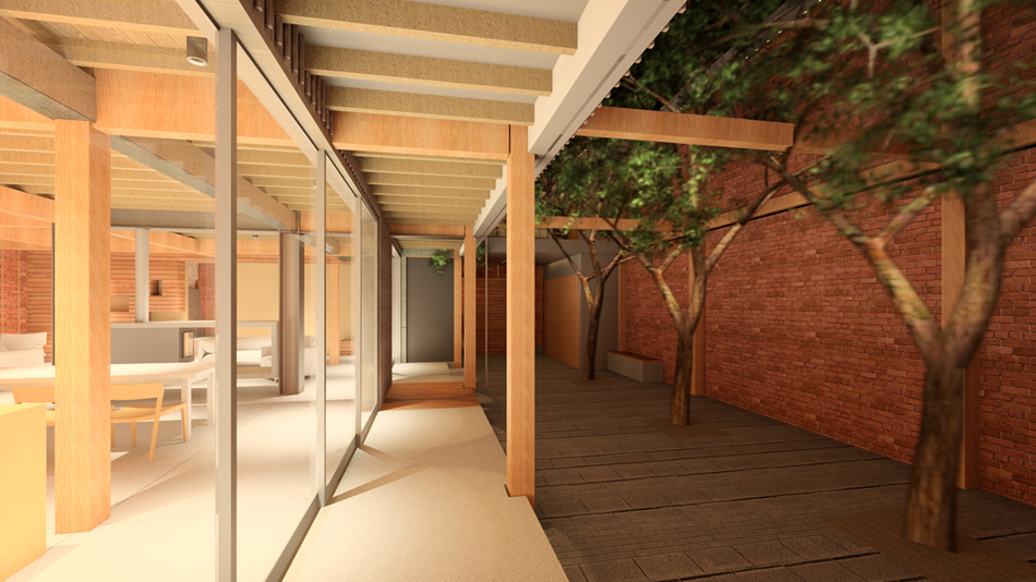 EXTERIOR RENDERING @ FRONT PORCH (NIGHT)