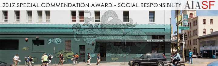 826 Valencia Tenderloin Center wins the AIA San Francisco 2017 Special Commendation Award for Social Responsibility