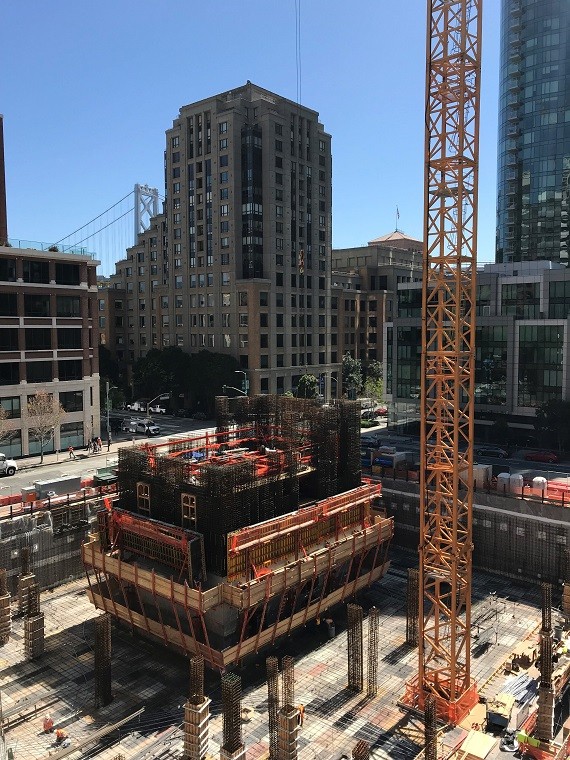 Transbay Block 1 Tower Under Construction