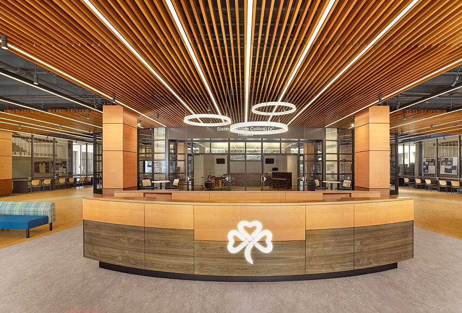 INTERSTICE Architects » Sacred Heart Cathedral Preparatory De Paul Lobby