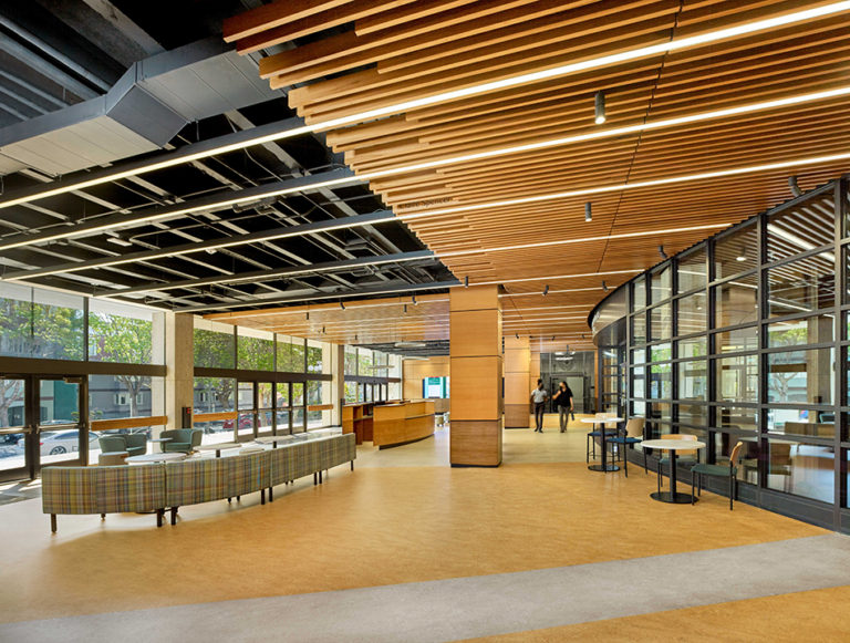 INTERSTICE Architects » Sacred Heart Cathedral Preparatory De Paul Lobby